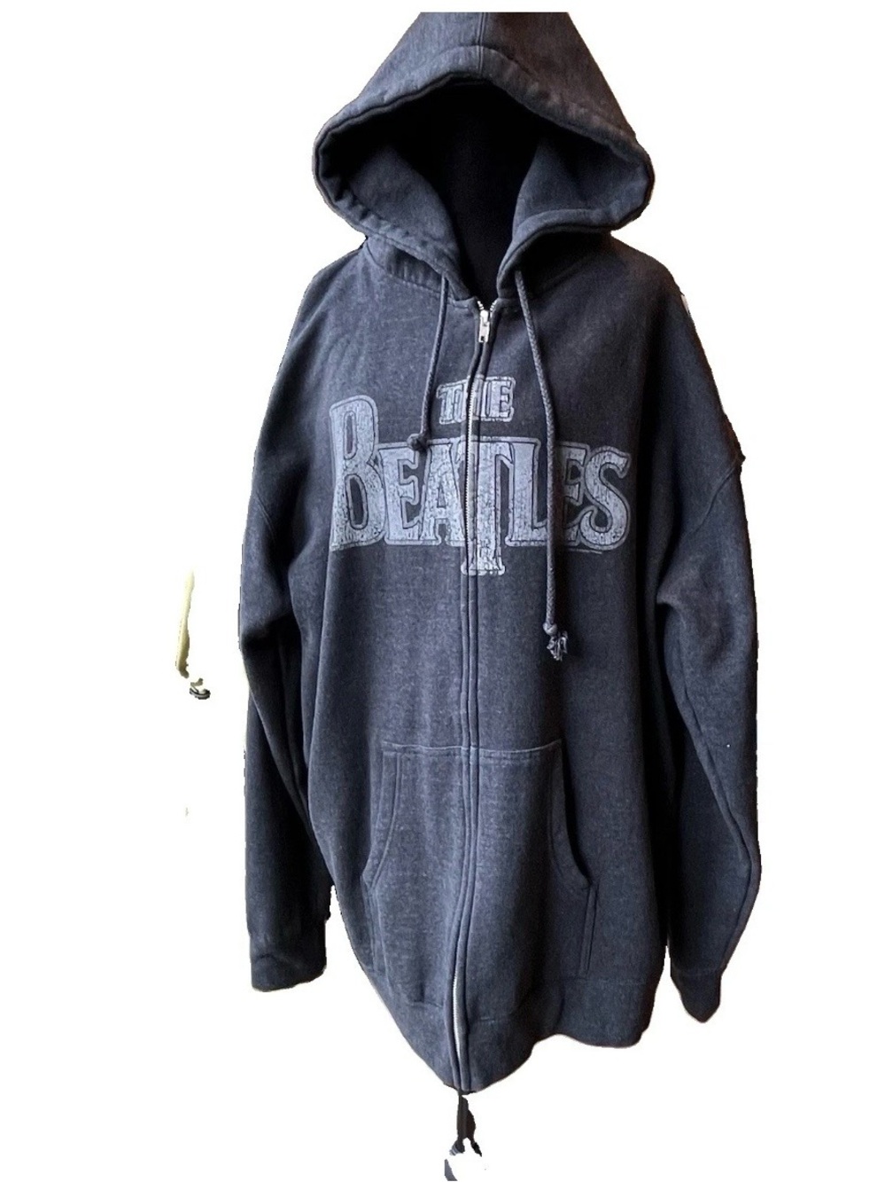 Vintage 2005 The Beatles Zip Up Hoodie Charcoal Grey XXL Apple Corps Band Merch